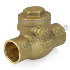 (10) 1" Sweat (CxC) Lead-Free Brass Swing Check Valves, 200 WOG