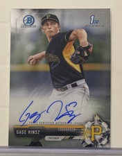 2017 Bowman Chrome Prospect Autographs #CPA-GH Gage Hinsz AUTO