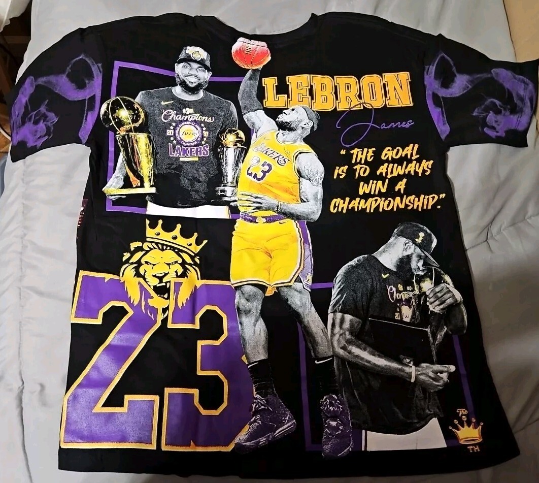 Lebron James NBA LA Lakers Basketball AOP Modern Tshirt Size XL