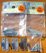  5 PAIRS Kenney Double Ended Curtain Rod Brackets w/ Nails
