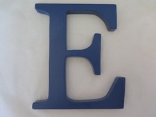 Pottery Barn   Wood Wall Hanging Wall Letter - Navy Blue - E - b4