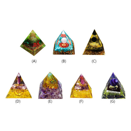 Orgone Pyramid Amethyst Peridot Crystal Healing Energy EMF Protect Meditation - Bild 2 von 15
