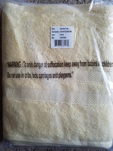 2 New Sunham Bath Towel, Supreme 30" x 54" Yellow ...