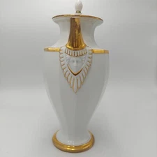 Antique Meissen Porcelain Empire Baroque Head Gilt Gold Teapot 1814 STUNNING 12"