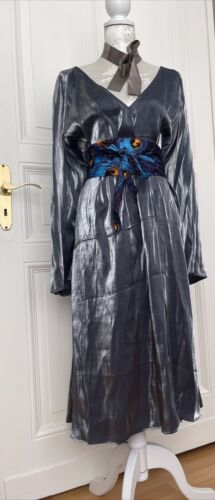Kleid Metallic, XXL, H&M, Neu mit Etikett, Metallic-Grau - Bild 1 von 7