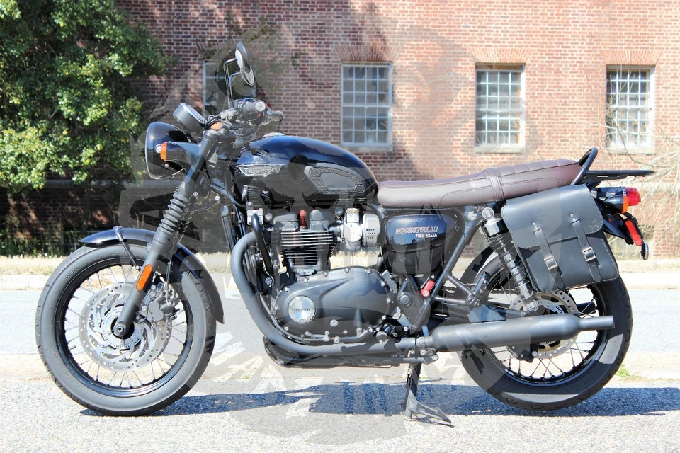 Bolso Solo Triumph Bonneville T100 T120 Lado Izquierdo NEGRO - TL01 MALO&G Personalizado Foto 2 de 3