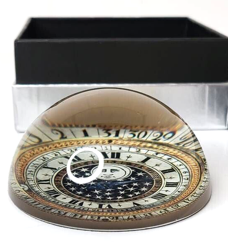 Celestial glass paperweight Moon and stars clock face Metropolitan Museum of Art - Picture 3 of 7