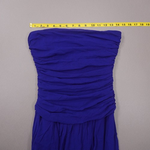 Robe froncée sans bretelles Elana neuve doublée femme moyenne pervenche États-Unis neuve avec étiquette - Photo 7/10