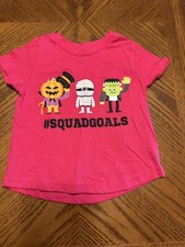 Baby Toddler Girls 24 mo 2T Pink Halloween  Squad Goals Frankenstein TShirt Top