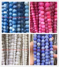 6-12mm Multicolor Frost Dream Fire Dragon Veins Agate Round Gems Loose Beads 15"