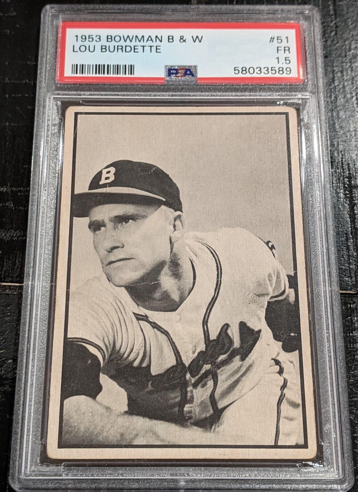 Lou Burdette #51 Baseball Cards 1953 Bowman B & W trading card — raw and PSA graded price guide