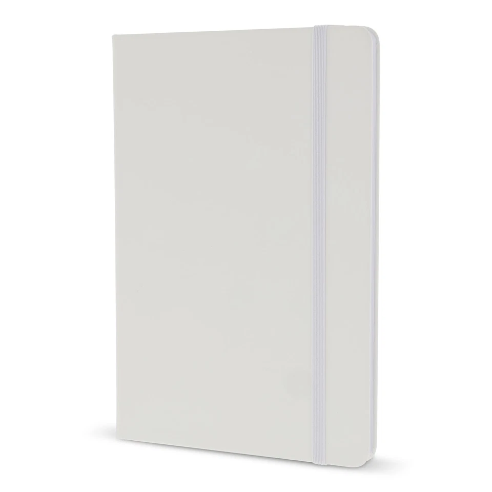 TOPPOINT Notizbuch / DIN A5 / 192 S. / liniert / PU Hardcover / Farbe: weiß