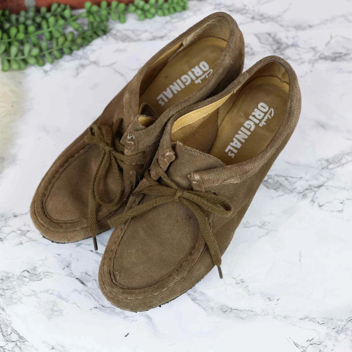 Wallabees Tan Suede Heels | eBay