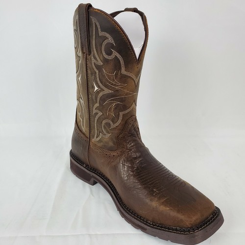 Justin Men's 11 in. Amarillo Steel-Toe Work Boots, SE4313, Brown, 11.5