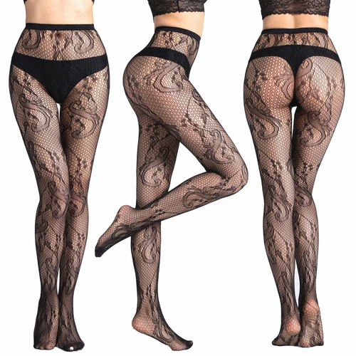 Lot Sexy Women Lace Tights Fishnet Hollow Out Floral Pantyhose Stocking Lingerie - Picture 48 of 57