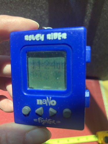 1997 Nano Fighter Rough Rider Virtual Video Game w/ Keychain, Blue New Batteries - Picture 9 of 9