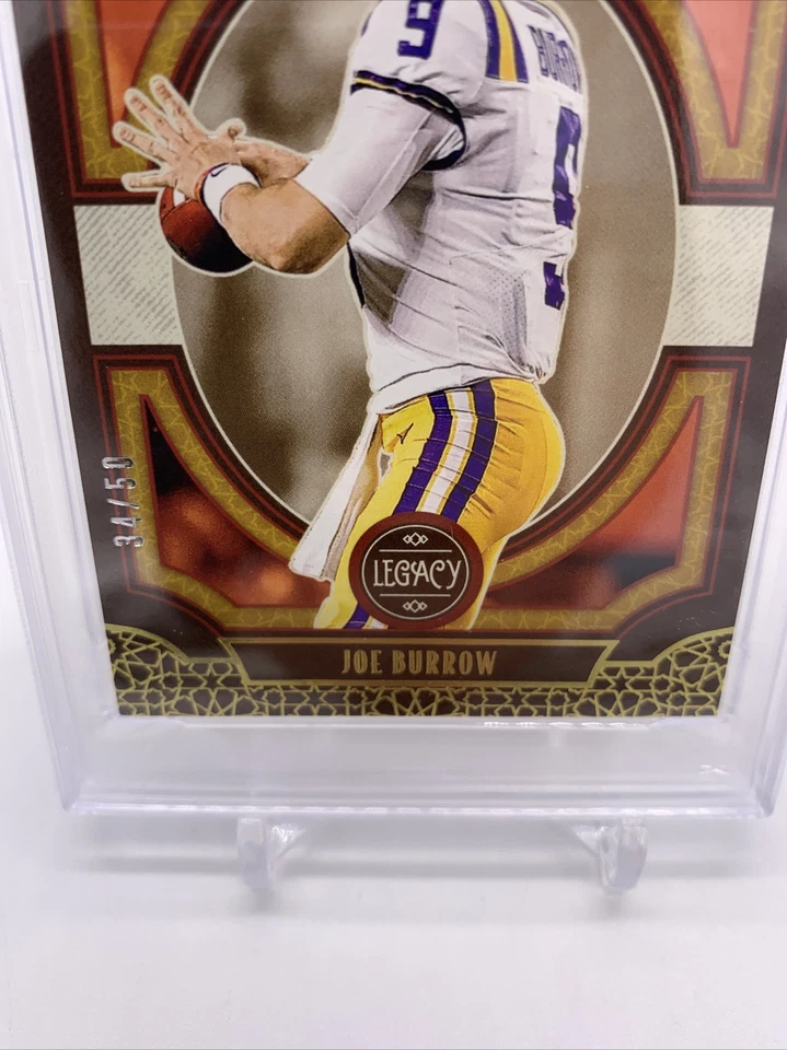 2020 Panini Legacy Dare to Tear Rookie Joe Burrow PSA 9 *UN-RIPPED* #34/50 SSP - Image 4 of 4