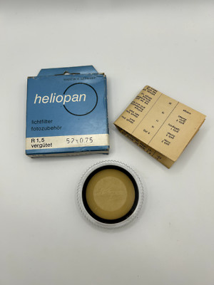 Heliopan R 1,5 vergütet 52x0,75 Lichtfilter / Neuwertig, unbenutzt / Händler