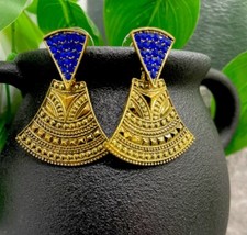 2 Gold-tone Earring Set Boho Bead Retro Drop Dangle New Free Ship B1397