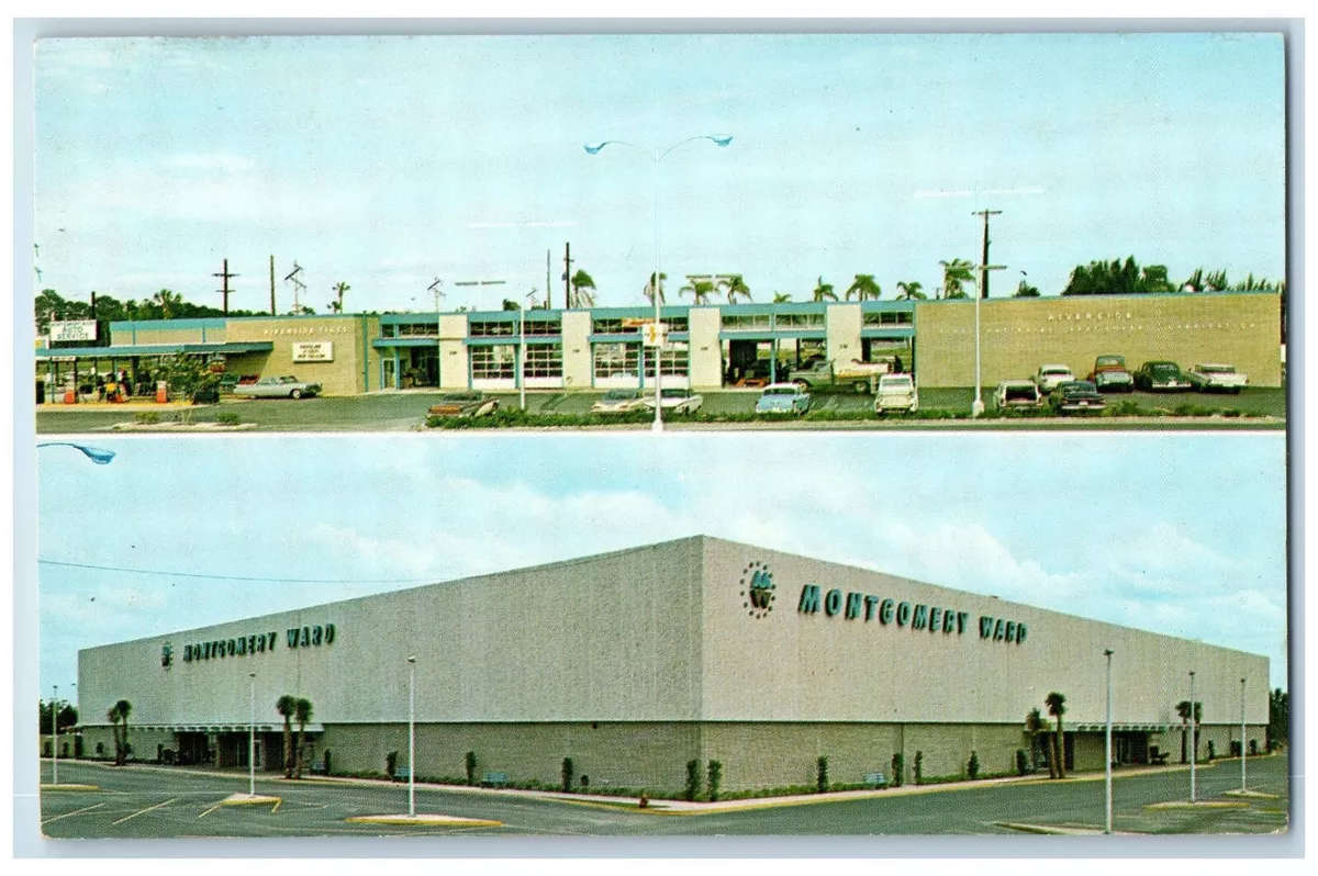 c1960's Florida's Largest Montgomery Ward Store Orlando FL Multiview  Postcard