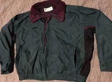 Vtg 90s Columbia Bugaboo Jacket L Green Sport Striped Colorblock Zip Up 92