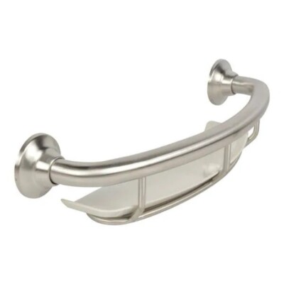 MOEN Home Care 16  Concealed Screw Grab Bar w/ Shelf - Brushed Nickel R2356DBN