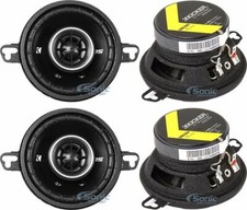  4 Kicker 43DSC3504 3.5" Inches 160W Max 2-Way Car Audio Power Speakers Package