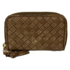 BOTTEGA VENETA Intrecciato 114075 Brown Leather - Coin Case