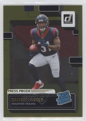 2022 Panini Donruss Rated Press Proof Gold 43/50 Dameon Pierce Rookie RC pe8