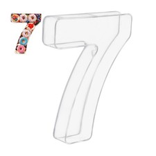 10" Acrylic Number Box 7 Reusable Display Fillable Charcuterie Tray, Clear