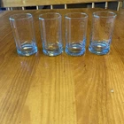Vintage Anchor Hocking Essex Clear 10-Panel Flat Drinking Glasses Set Of 4
