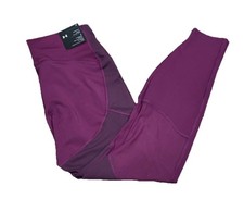 New Under Armour Womens Compression High Rise Full Length Legging Plum Sz. L NWT
