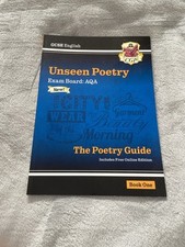 AQA Unseen Poetry GCSE 9-1 English Literature Snap Revision Guide CGP