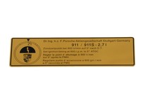 Porsche 911 ZüNdzeitpunkt Aufkleber 91100650100 DK1601501406
