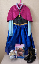 Disney Store Frozen Anna Costume Bundle Set With Wig, Tiara,  Boots
