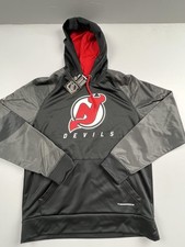 Nueva Jersey Devils Sudadera con Capucha Para Hombres Mediana Negra NHL Hockey Majestuosa