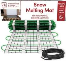 3X15 Ft. Electric Ice and Snow Melting Mat 120V 2250 Watts - Embedded under Asph