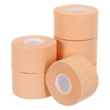 Athletic Sports Tape, Athletic Tape Easy Tear 1.5 in x 30 Ft, 6 Rolls, Ecru