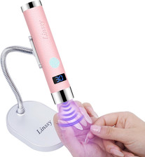 Mini UV Light for Nails with Auto Sensor  Gooseneck Stand,Portable Cordless Nai