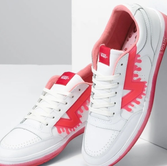 New in Box Vans Lowland Candle Drip SLUSHIE White Red Men's Size 10.5