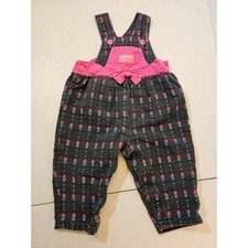 Vintage 90s Y2K OshKosh B'Gosh Toddler girl floral overalls size 12 months