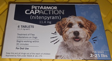 PetArmor CAPACTION - 6 Nitenpyram 11.4 mg Tablets for Small Dogs - Exp 02/2027