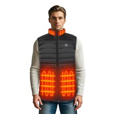 Heated Vest, Lightweight Electric Heated Vest for Men Women 6 Heating Zone 3 ...