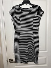 Women's Dresses Cocktail Party Stripes no label Size M/L Stretch Polyester