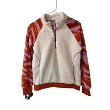 Athleta Girls Pullover So Snug Sherpa 1/4 Zip Sweatshirt Multicolor Size XL/14