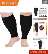 All-Day Comfort Plus Size Leg Sleeves - 15-20mmHg Compression for Active Living
