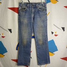 Vintage 90s Levis 517 Jeans Orange Tab Faded 33x31 Bootcut Distressed USA 1995