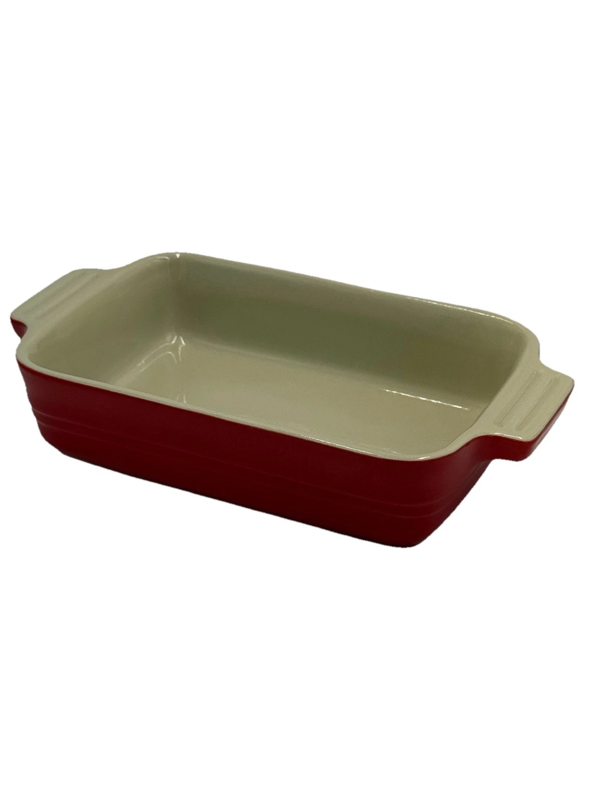 Le Creuset Stoneware Rectangle Baking Casserole Dish Pan Red Small 7"x5" 18-15