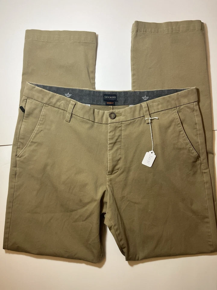 Dockers Men's Khaki Big & Tall Tapered Easy Fit Chinos 38x36  - Image 2 of 4