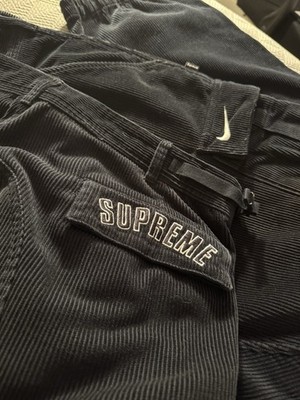 🔥 Size XL - Supreme Nike Arc Corduroy Cargo Pant Black SS22